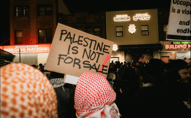 Stolen Land Sale Protest Boro Park 2/18/25 (Credits: Haseeb Amin)